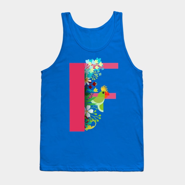 Tropical alphabet f Tank Top by Susana